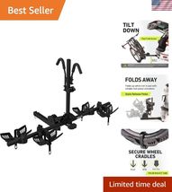 Heavy-Duty 2-Bike Hitch Rack with Tilt &amp; Fold - Fits Fat Tire &amp; Mountain... - $441.02