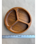 Atractive Dolphin 10 inch teakwood divided plate dish, Thailand - $14.00