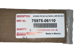 2018 2019 TOYOTA CAMRY PASSENGER FRONT DOOR BLACK OUT TAPE STRIPE 75975-... - $23.71