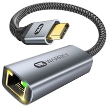 Usb C To Ethernet Adapter, 1Gbps High-Speed, Gold-Plated Connectorrj45 To Type-C - £23.56 GBP