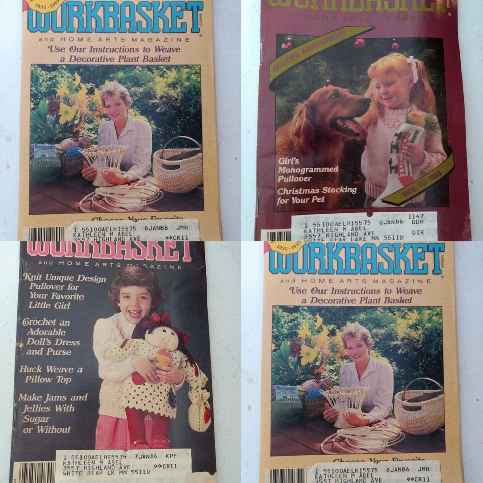 1985  3 Issues of The Workbasket Home &amp; Needlecraft  Booklets Sept-Aug-Dec - $2.97