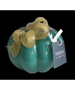Mikasa Home Hand Blown Emerald Glass Pumpkin Curly Stem 6&quot; Shelf Filler - £42.07 GBP