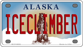 Ice Climber Alaska State Novelty Mini Metal License Plate Tag - $284.59 MXN
