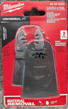 New 2 Pack Milwaukee 49-25-2202 OPEN-LOK 2&quot; Rigid 2&quot; Flexible Scraper Va... - $9.99
