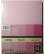 Recollections Cardstock Paper 8 1/2&quot; x 11&quot; 50 Sheets 65 lb 5 color PINK ... - $348.65 MXN