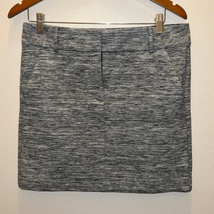Size 8 Ann Taylor Loft Pencil Skirt Gray Tweed Zip Stretch Spandex - £12.49 GBP