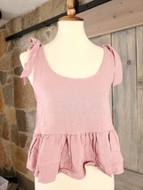 Pacsun L.A. Hearts Pink Halter Crop Top Linen Blend Size XS - $24.95