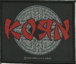 KORN asian logo 2000 - WOVEN SEW ON PATCH official merchandise - no longer made - £6.67 GBP