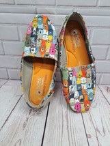 BOBS for DOGS Sketchers Slip On Shoes Womens Size W7 Canvas Sneakers Dog Print - £10.67 GBP