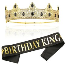 Birthday King Crown And Birthday King Sash,Birthday Gifts For Men , Birthday Par - £27.17 GBP