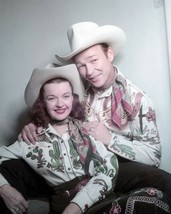 Roy Rogers &amp; Dale Evans 1940&#39;s smiling portrait in western wear 8x10 inch photo - $10.99