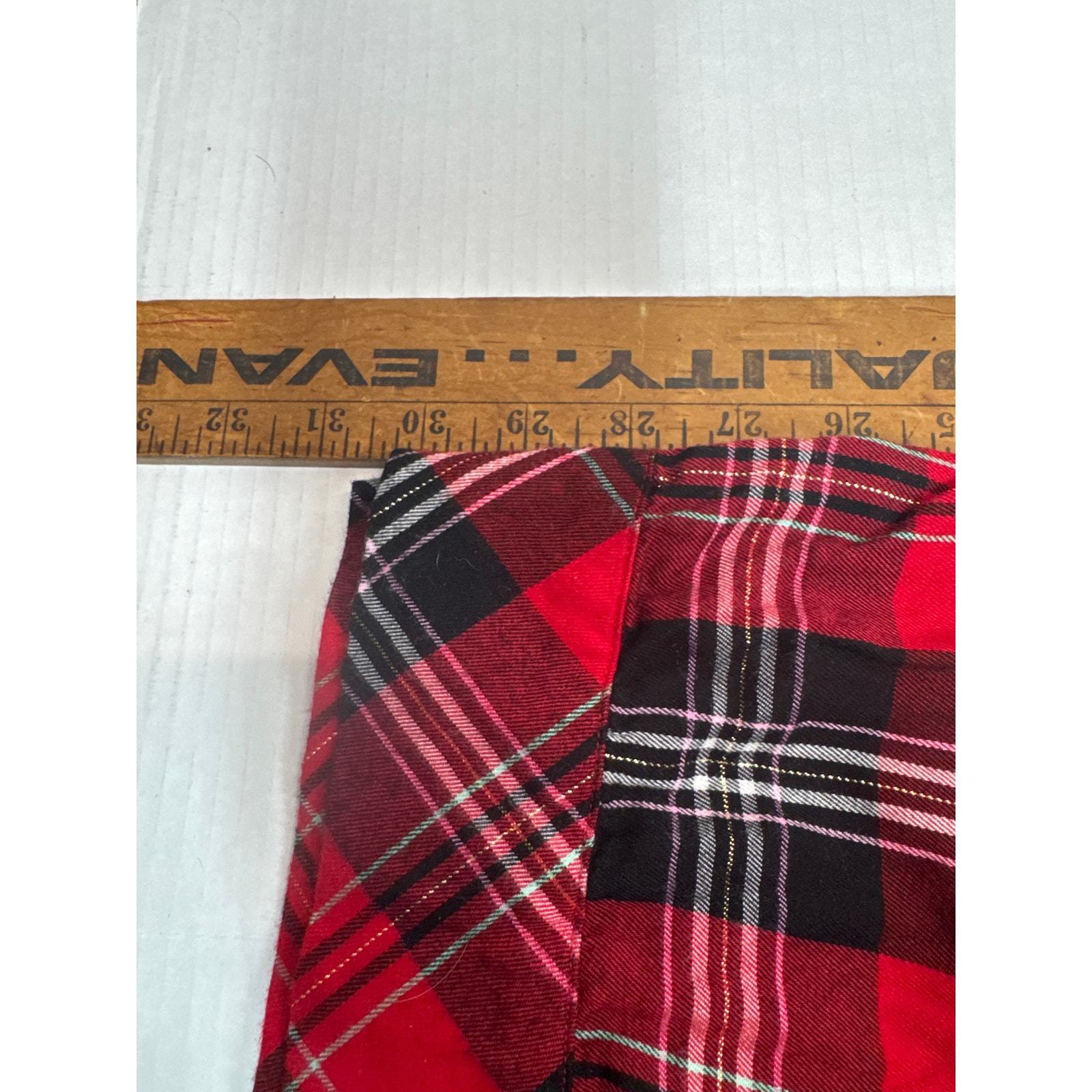 Victorias Secret Pajama Pants Red Black Buffalo Plaid Elastic Waist Womens Sz L Item image 6