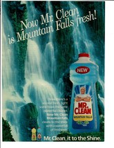 1993 Mr Clean Magazine Print Ad Mountain Falls Fresh Cleaner Advertisement - £11.51 GBP