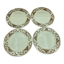 Syracuse China Brown Flowers LOT 4 Salad 7” Bread Plate 1940 &amp; 51 - £17.61 GBP