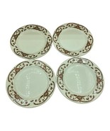 Syracuse China Brown Flowers LOT 4 Salad 7” Bread Plate 1940 &amp; 51 - $423.28 MXN