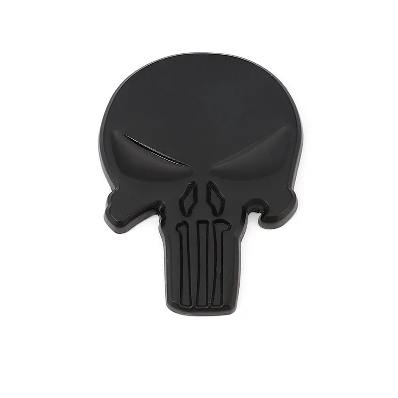 3D Metal Skull Head Car Stickers Emblem Badge Decals for BMW Audi Ford Chevrolet