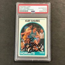 1989 NBA Hoops #246 Kurt Rambis Signed Card Auto 10 PSA Slabbed Hornets - £224.36 GBP