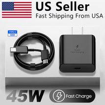 45W USB-C Super Fast Wall Charger + Cable For Samsung Galaxy S23 S22 S21... - £14.09 GBP