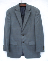Lauren Ralph Lauren LRL Blue Silk Wool Windowpane Plaid Suit Jacket Mens 38 Reg - £33.47 GBP