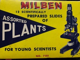 Milben Prepared Slides - ASSORTED PLANTS No. 702 Vintage 12 slides - $237.26 MXN