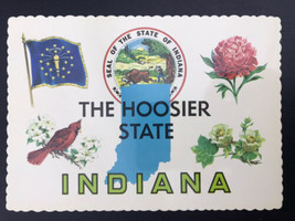 Indiana The Hoosier State Vintage Postcard - $12.00