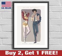 Cowboy Bebop 18&quot; x 24&quot; Poster Print Faye Valentine &amp; Spike Anime Wall Art - £10.54 GBP