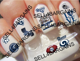 40 Nfl La Rams Throwback Old Designs Nail Art Decals 10 Different Designs - £14.14 GBP