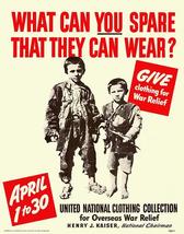 What Can You Spare That They Can Wear - 1942 - World War II - Propaganda... - $11.99