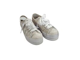 Keds x Kate Spade New York Triple Glitter Ivory Gold Platform Sneakers S... - $44.55