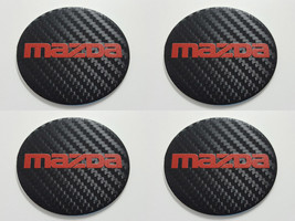Mazda 7 - Set of 4 Metal Stickers for Wheel Center Caps Logo Badges Rims  - £19.90 GBP+