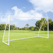 12FT x 6FT Soccer Goal Portable Target Shooting Net with PVC Frame for Backyard - £155.69 GBP