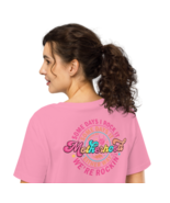 Women’s Organic Ribbed Neck T-Shirt – Retro Motherhood Mama Back Bubble ... - $54.99