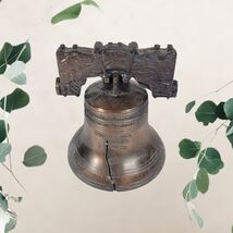 Vintage Cast Metal Miniature Ringing 1776 Liberty Bell PA Replica Souvenir - $6.79