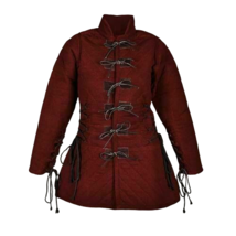 Beautiful Thick Padded Red Gambeson Play Movies Medieval Theater Custome... - £59.98 GBP+