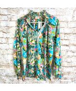 Rungolee Aspen Long Sleeve Silk Blouse in Sage Multi Floral Size Small NEW - $1,797.90 MXN