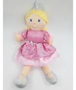 Kids Preferred Princess Doll 13&quot; Glittery Pink w Blonde Hair Plush Toy B312 - $227.89 MXN