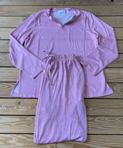 national NWT women’s Long Sleeve pajama set size L pink A1 - $13.28