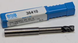 SGS 36410 Square End Mill: 7/32&quot; Dia 7/16&quot; LOC 1/4&quot; Shank 2-1/2&quot; OAL - USED - $371.53 MXN