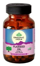 Lot of 2 Organic India Flax Seed Oil Packs 120 Capsules Omega 3 Ayurveda Health - £58.35 GBP
