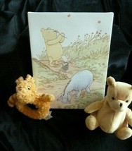 Classic Winnie The Pooh Baby Nursery Canvas Wall Art Tigger Rattle Pooh B EAN Bag - £31.15 GBP