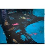 Michael Schofield Abstract Original Oil Canvas Multi-Color Modern Black ... - $3,909.63 CAD