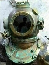 Antique Diving Divers Helmet Mark V  US Navy Helmet Marine Deep Scuba He... - £152.81 GBP