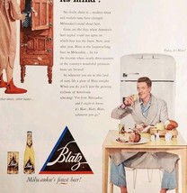1952 Milwaukee Blatz Brewing Co Beer Advertisement Brewery Modern Times ... - €25,67 EUR