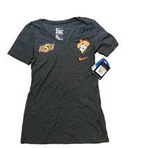 NWT New Oklahoma State Cowboys Nike Tri-Blend Team Logo Women XS V-Neck Shirt - £18.95 GBP