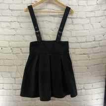 Hot Topic Mini Skirt W Suspenders Black Womens Sz M Punk Gothic - $24.74