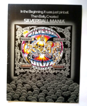Silverball Mania Pinball Flyer Original 1980 Sci-Fi Foldout Brochure Pro... - $43.23
