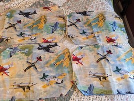Set of 4 Cloth Homemade Placemats With Planes. 16 x 11 - £11.67 GBP