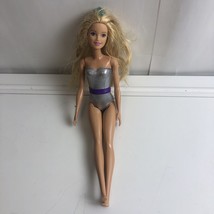 Barbie Fashion Doll Painted Swimsuit Silver 2017 Mattel Blonde Hair - £5.92 GBP