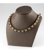 Gorgeous Gold-Plated Sterling Silver Oval Black CZ and X Station Tennis ... - €788,58 EUR