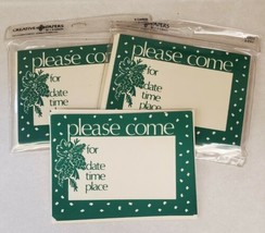 VTG Creative Papers CR Gibson Lot 24 &quot;Please Come&quot; Holiday Christmas Inv... - £19.59 GBP